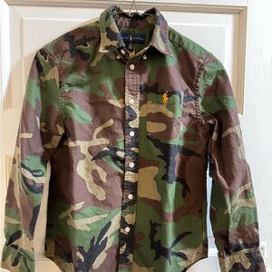 Ralph Lauren Green and Brown Lightweight Shirt Jacket